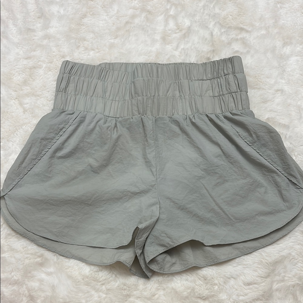 TCEC Gray High Waist Shorts with Elastic Waistband Great Deal